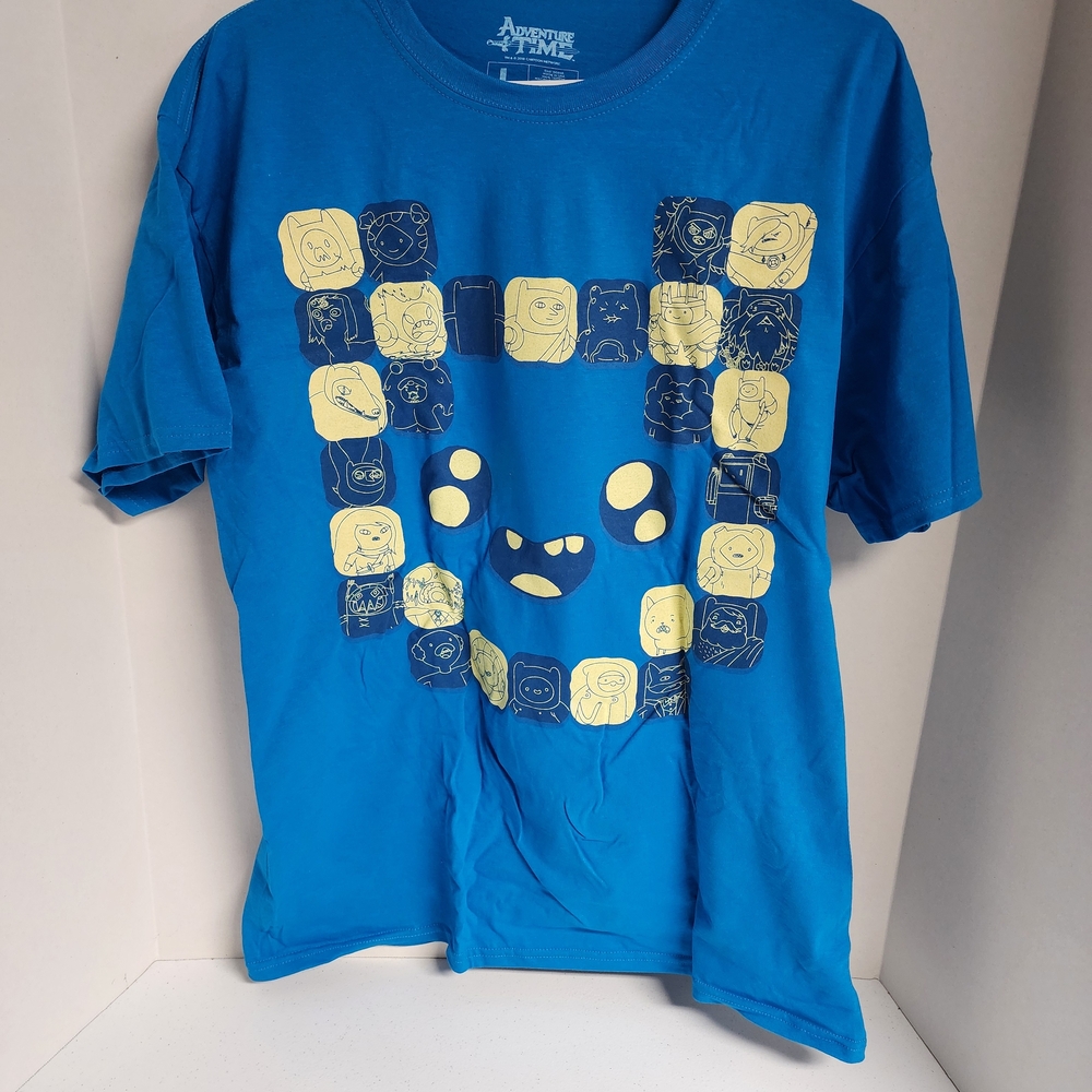 Cartoon Network Adventure Time Blue and Yellow Kids T-Shirt